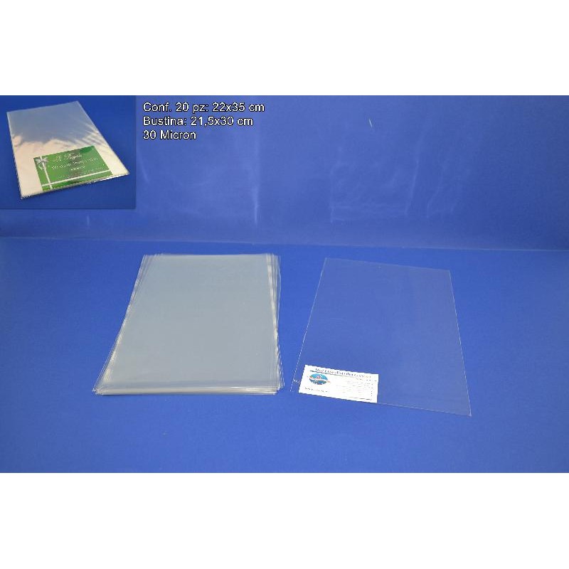 Bustine Trasparenti 20 Pezzi 30 Micron Formato A4