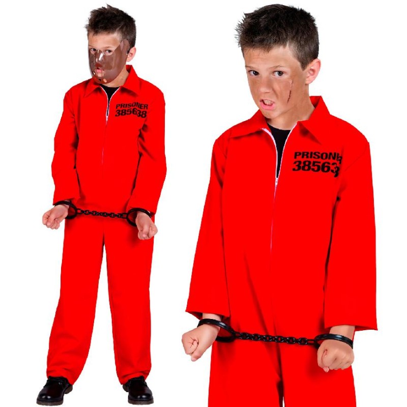 Widmann - Costume Bimbo da Carcerato (8/10 anni) 140 cm, 60407