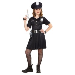 Widmann - Vestito Poliziotta (5/7 anni) 128 cm (vestito, cintura, cappello), 65556