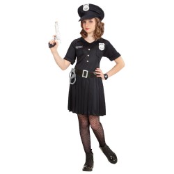 Widmann - Vestito Poliziotta (5/7 anni) 128 cm (vestito, cintura, cappello), 65556
