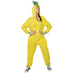 Rubies - Costume Ananas adulto unisex taglia unica jumpsuit con cappuccio originale halloween carnevale feste addii al celibato