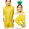 Rubies - Costume Ananas adulto unisex taglia unica jumpsuit con cappuccio originale halloween carnevale feste addii al celibato