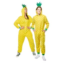 Rubies - Costume Ananas adulto unisex taglia unica jumpsuit con cappuccio originale halloween carnevale feste addii al celibato