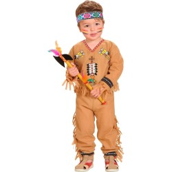 Widmann - Costume Indiano | Walla Walla Tomahawk Indiano Marrone Washington Costume Bambino | Taglia 98 | 1/2 anni, 48928
