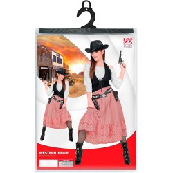 Widmann - Costume Western Belle, Cowgirl, Rodeo Girl, Costumi di Carnevale Tg.L Adulto, 58453