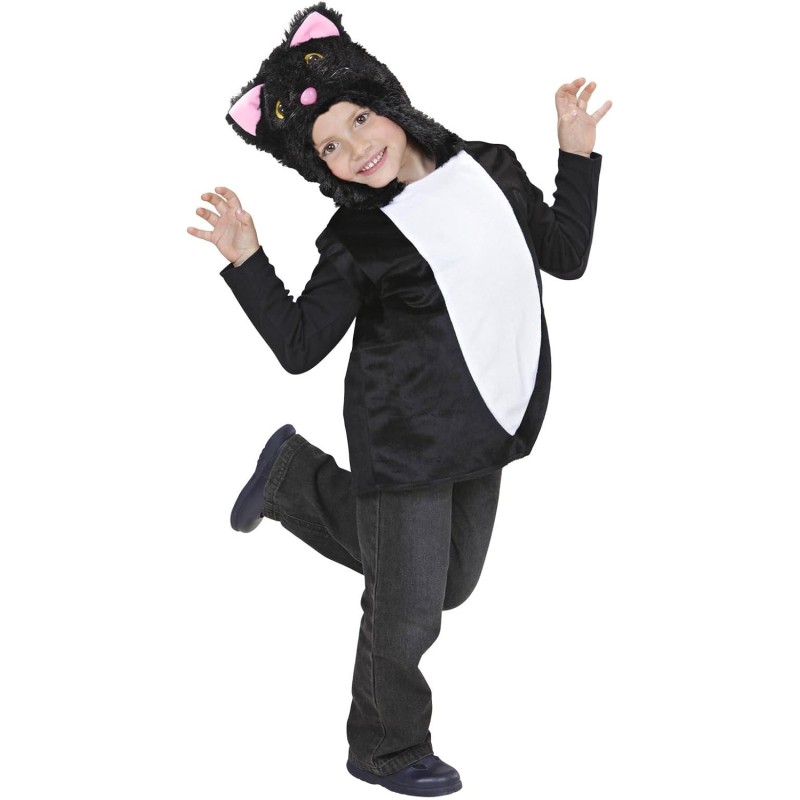 Widmann - Costume Gilet con Cappuccio Gatto 2x (113 cm / 3-5 anni) +2x (134 cm / 5-8 anni), 9300C