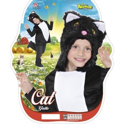 Widmann - Costume Gilet con Cappuccio Gatto 2x (113 cm / 3-5 anni) +2x (134 cm / 5-8 anni), 9300C
