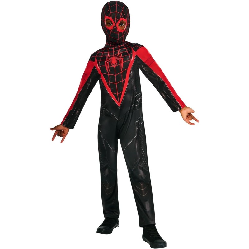 Rubies - Official Disney Spiderman Miles Morales Gamerverse Child Costume, Kids Superhero Fancy Dress, 1002221-S