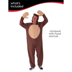 Rubies - Costume Orso Pardo, Animale, Adulti, Unisex, Taglia Unica, S8442