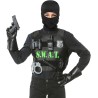 Widmann - Set di costumi S.W.A.T. giubbotto antiproiettile, maschera, distintivo, pistola, manette, radio, torcia, granata a ma