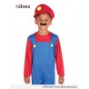 Rubies - Costume da idraulico 11/13 anni, Tuta con berretto e baffi, Rosso e blu, Licenza ufficiale, Bros, Brothers, S9140-L
