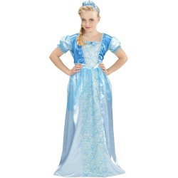 Widmann -Costume da principessa delle nevi per bambini 8/10 anni 140 cm , abito lungo, carnevale, festa a tema