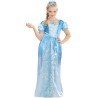 Widmann -Costume da principessa delle nevi per bambini 8/10 anni 140 cm , abito lungo, carnevale, festa a tema
