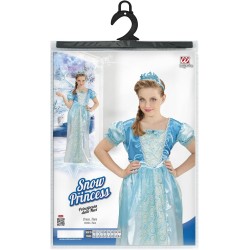 Widmann -Costume da principessa delle nevi per bambini 8/10 anni 140 cm , abito lungo, carnevale, festa a tema