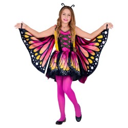 Widmann - Vestito Farfalla (vestito con tutu, ali, antenne), 128 cm / 5-7 anni, 10866