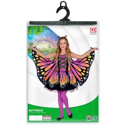 Widmann - Vestito Farfalla (vestito con tutu, ali, antenne), 128 cm / 5-7 anni, 10866