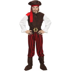 Widmann - Costume per bambini Pirata dei Caraibi, corsaro, bandito, bucaniere 128 cm / 5-7 Anni, 65646