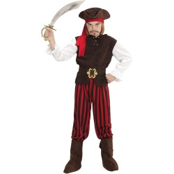 Widmann - Costume per bambini Pirata dei Caraibi, corsaro, bandito, bucaniere 128 cm / 5-7 Anni, 65646