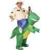 Widmann - Costume da esploratore dinosauro gonfiabile, con soffiatore e cappello integrati, 75505