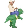 Widmann - Costume da esploratore dinosauro gonfiabile, con soffiatore e cappello integrati, 75505
