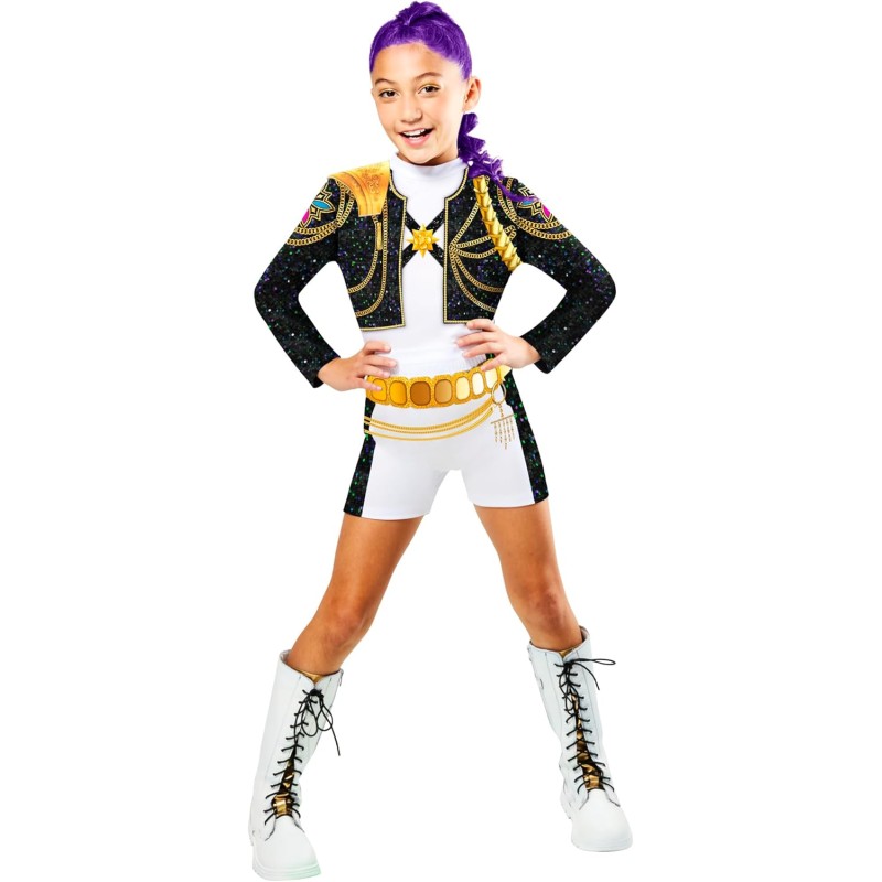 Rubies - Official Netflix K-Pop Demon Hunters Rumi Golden Classic Child Costume, Kids Fancy Dress Tg.XS 5/6 anni 110-116 cm