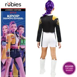Rubies - Official Netflix K-Pop Demon Hunters Rumi Golden Classic Child Costume, Kids Fancy Dress Tg.XS 5/6 anni 110-116 cm