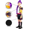 Rubies - Costume ufficiale di Rumi delle Huntrix delle Guerriere K-Pop. Tg.S 7/8 anni 122-128 cm