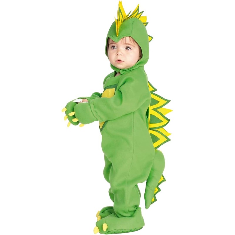 Rubies - Costume Drago Draki per bambini da 1 a 2 anni, tutina con berretto, cappello e pantaloni, ufficiale, carnevale, 885339