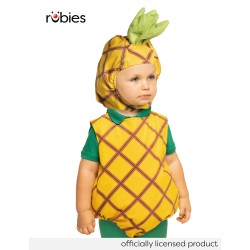 Rubies - Costume Ananastaglia bambino 1-2 anni tuta ananas giallo collant verdi e berretto, S8706-T
