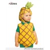 Rubies - Costume Ananastaglia bambino 1-2 anni tuta ananas giallo collant verdi e berretto, S8706-T
