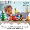 LEGO DUPLO 10473 Autopompa con Manichetta e Pompiere - Gioco Didattico per la Motricità Fine - Camion Giocattolo Rosso con Scal