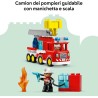 LEGO DUPLO 10473 Autopompa con Manichetta e Pompiere - Gioco Didattico per la Motricità Fine - Camion Giocattolo Rosso con Scal