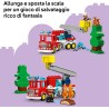LEGO DUPLO 10473 Autopompa con Manichetta e Pompiere - Gioco Didattico per la Motricità Fine - Camion Giocattolo Rosso con Scal