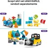 LEGO DUPLO 10473 Autopompa con Manichetta e Pompiere - Gioco Didattico per la Motricità Fine - Camion Giocattolo Rosso con Scal