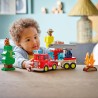 LEGO DUPLO 10473 Autopompa con Manichetta e Pompiere - Gioco Didattico per la Motricità Fine - Camion Giocattolo Rosso con Scal