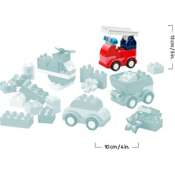 LEGO DUPLO 10474 Veicoli Creativi - Gioco Didattico e di Ordinamento con Macchine, Camion e Elicottero Giocattolo - Set per la 