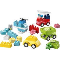 LEGO DUPLO 10474 Veicoli Creativi - Gioco Didattico e di Ordinamento con Macchine, Camion e Elicottero Giocattolo - Set per la 