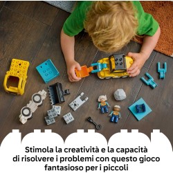 LEGO DUPLO 10475 Veicoli da Cantiere 3 in 1 - Gioco Didattico Montessori con Camion, Escavatore e Gru Giocattolo