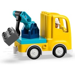 LEGO DUPLO 10475 Veicoli da Cantiere 3 in 1 - Gioco Didattico Montessori con Camion, Escavatore e Gru Giocattolo