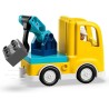 LEGO DUPLO 10475 Veicoli da Cantiere 3 in 1 - Gioco Didattico Montessori con Camion, Escavatore e Gru Giocattolo