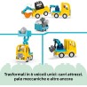 LEGO DUPLO 10475 Veicoli da Cantiere 3 in 1 - Gioco Didattico Montessori con Camion, Escavatore e Gru Giocattolo