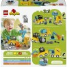 LEGO DUPLO 10475 Veicoli da Cantiere 3 in 1 - Gioco Didattico Montessori con Camion, Escavatore e Gru Giocattolo