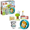 LEGO DUPLO 10977 Il Mio Primo Cagnolino e Gattino con Suoni, Set con Mattoncini Grandi, Animali Giocattolo da Costruire con Fun