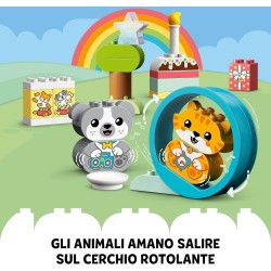 LEGO DUPLO 10977 Il Mio Primo Cagnolino e Gattino con Suoni, Set con Mattoncini Grandi, Animali Giocattolo da Costruire con Fun