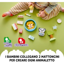 LEGO DUPLO 10977 Il Mio Primo Cagnolino e Gattino con Suoni, Set con Mattoncini Grandi, Animali Giocattolo da Costruire con Fun