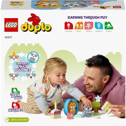 LEGO DUPLO 10977 Il Mio Primo Cagnolino e Gattino con Suoni, Set con Mattoncini Grandi, Animali Giocattolo da Costruire con Fun