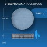 Bestway 5612Z Power Steel Pro MAX 488x122cm - Piscina Fuori Terra in PVC Rotonda con Pompa di Filtrazione a Cartuccia, Scaletta