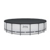 Bestway 56462 Power Steel Pro MAX 549x122cm - Piscina Fuori Terra in PVC Rotonda con Pompa di Filtrazione, Scaletta, Telo di Co