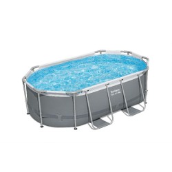 Bestway 5614A Power Steel 305x200x84cm - Piscina Fuori Terra Ovale con Pompa di Filtraggio