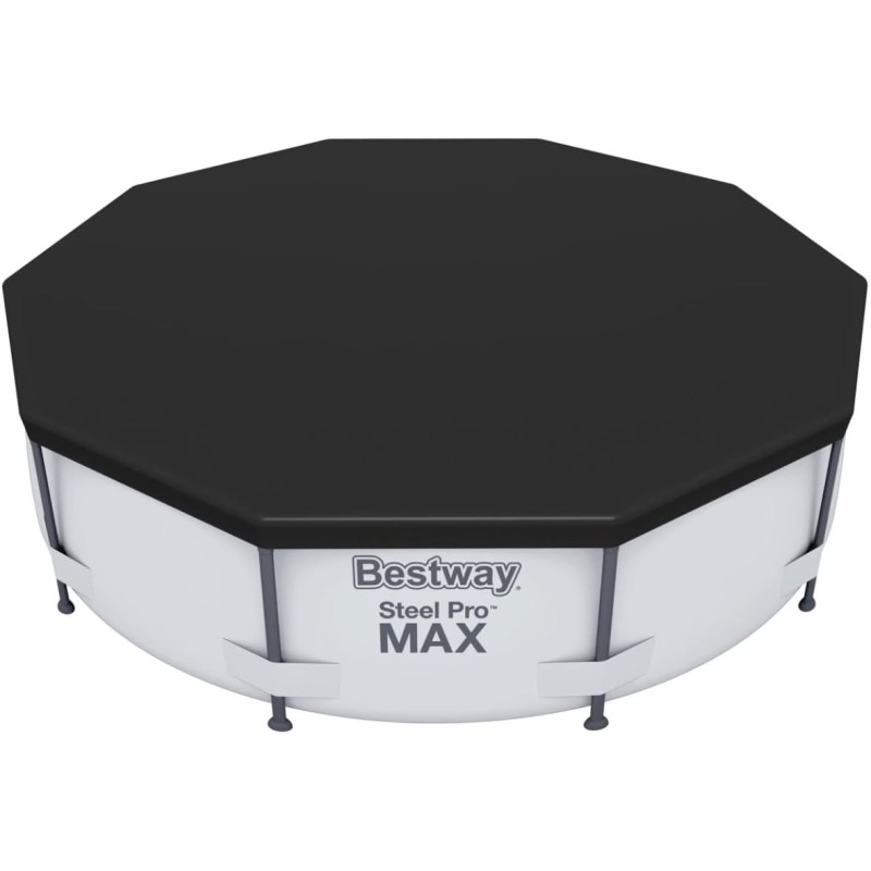 Bestway Telone Flowclear in PVC Ø305 cm, grigio, per Steel PRO Max Pool Ø 305 cm Copripiscina